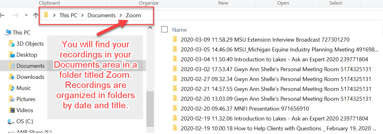 Zoom Folder
